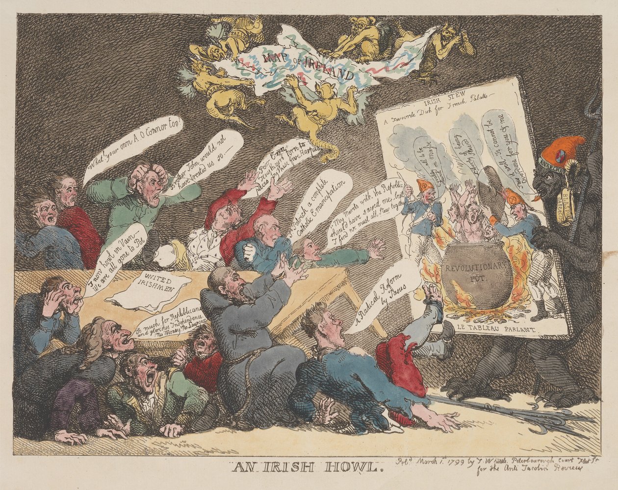 Un ululato irlandese da Thomas Rowlandson