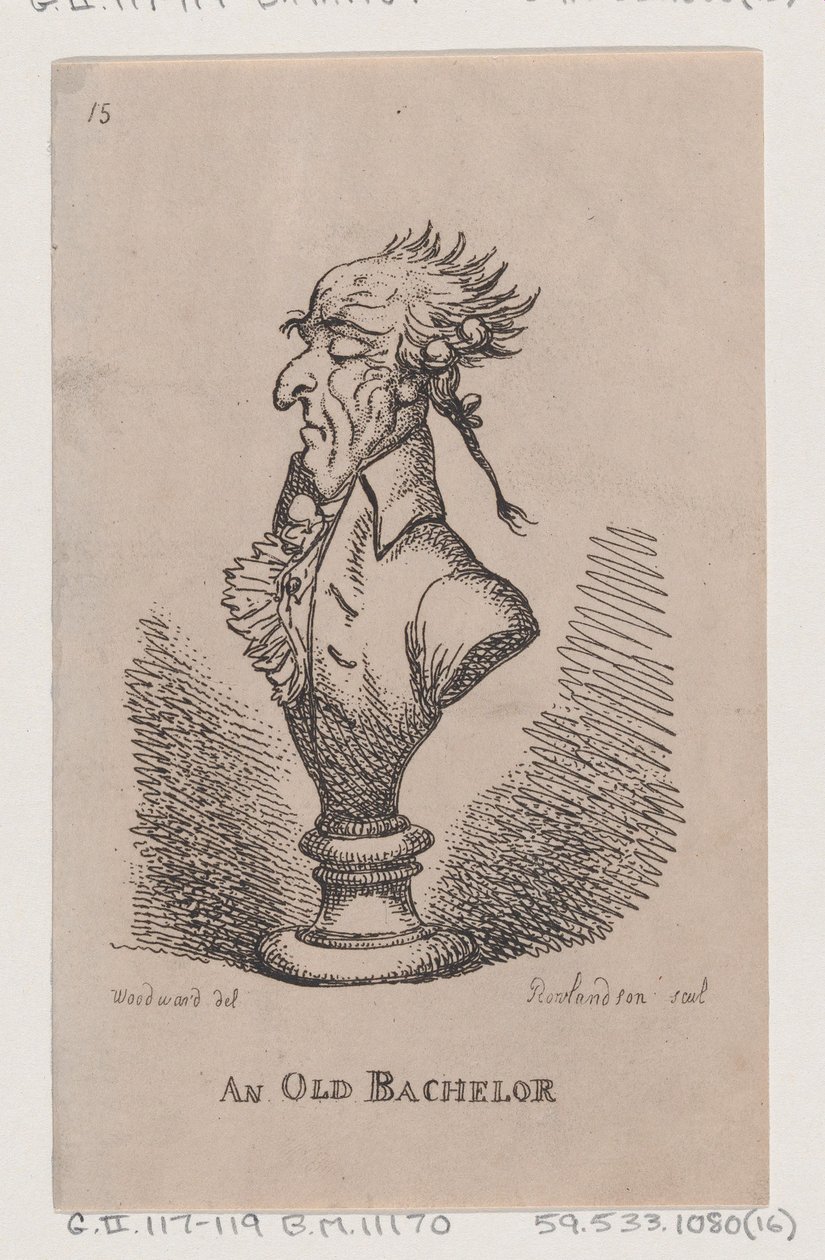 Un vecchio scapolo, 1808 da Thomas Rowlandson