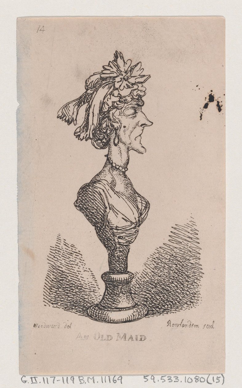 Una vecchia zitella, 1808 da Thomas Rowlandson