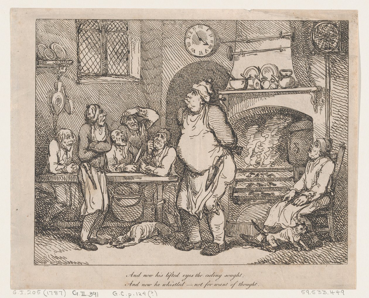 E ora i suoi occhi sollevati cercavano il soffitto... da Thomas Rowlandson