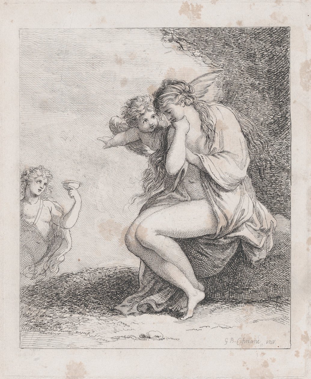 Arianna a Nasso avvicinata da Bacco, ca. 1790 da Thomas Rowlandson