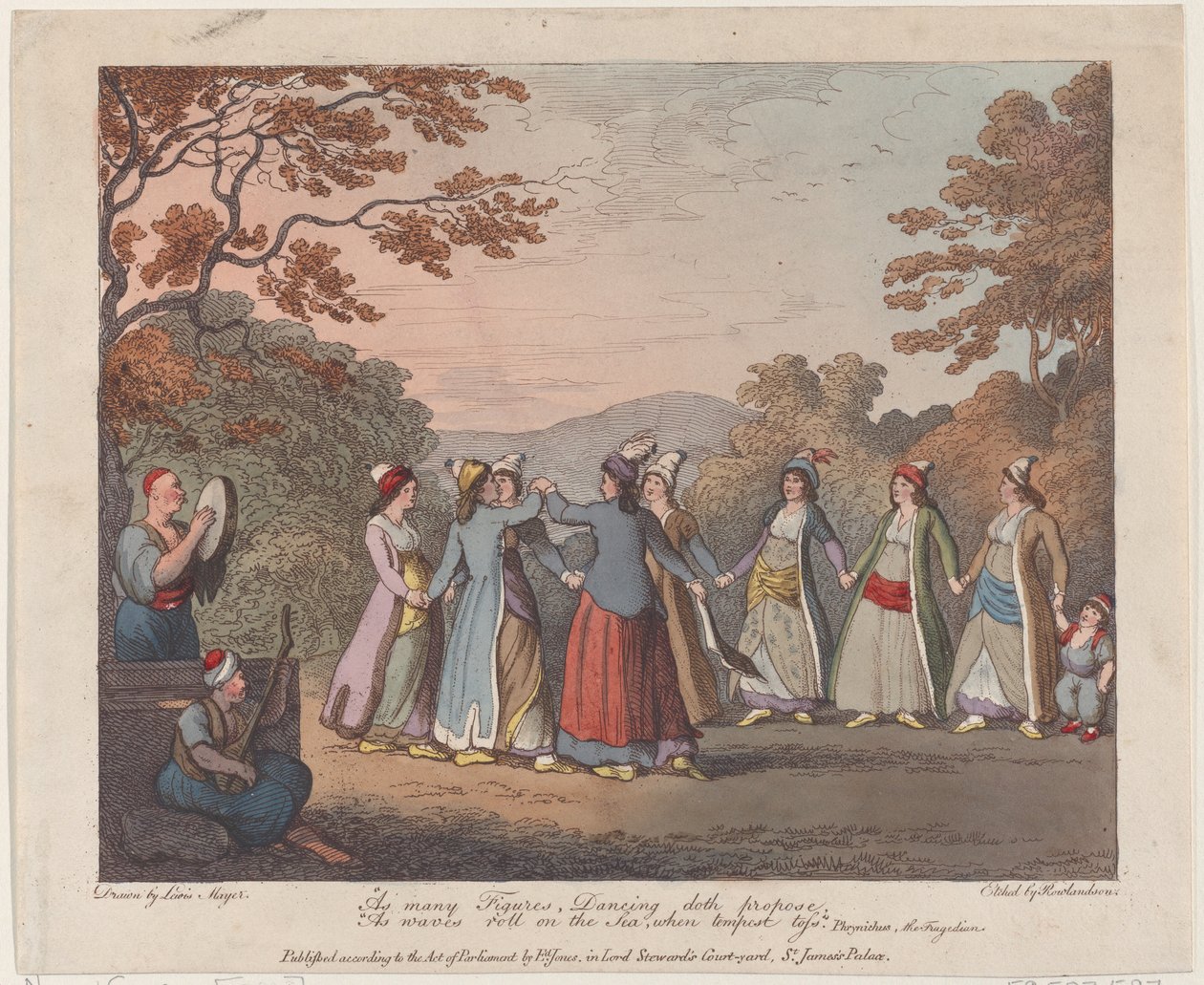 Tante figure, ballare propone, come onde rotolano sul mare, quando tempesta, 31 luglio 1804 da Thomas Rowlandson