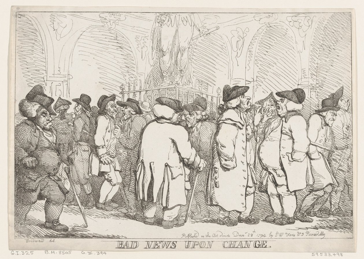 Brutte notizie al cambio da Thomas Rowlandson