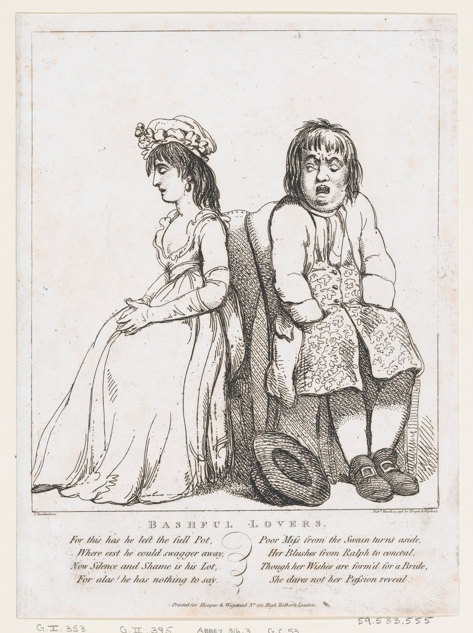 Amanti timidi, 15 marzo 1798 da Thomas Rowlandson