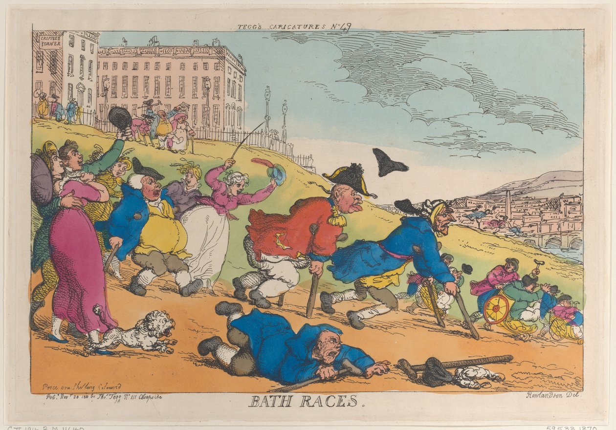 Corse di Bath da Thomas Rowlandson