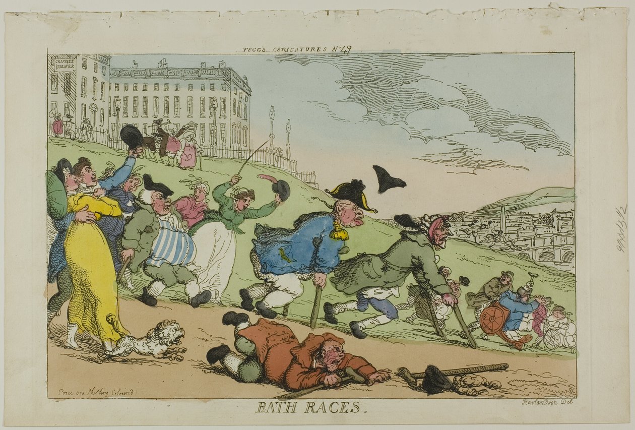 Gare da bagno, da Caricature di Tegg n. 49 da Thomas Rowlandson