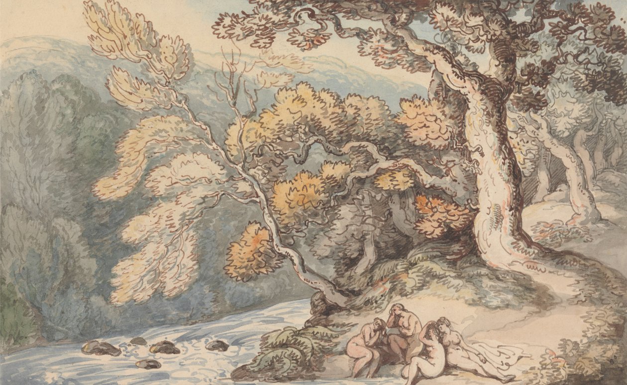 Bagnanti in un paesaggio da Thomas Rowlandson