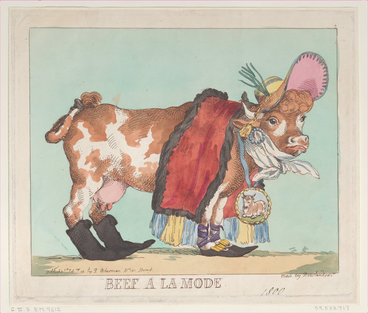 Beef à la Mode, 14 febbraio 1800 da Thomas Rowlandson