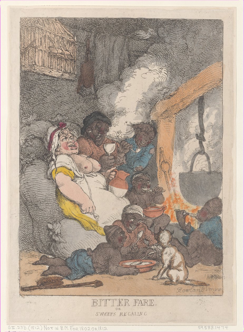 Amaro banchetto o spazzini che si ristorano, 1812 da Thomas Rowlandson