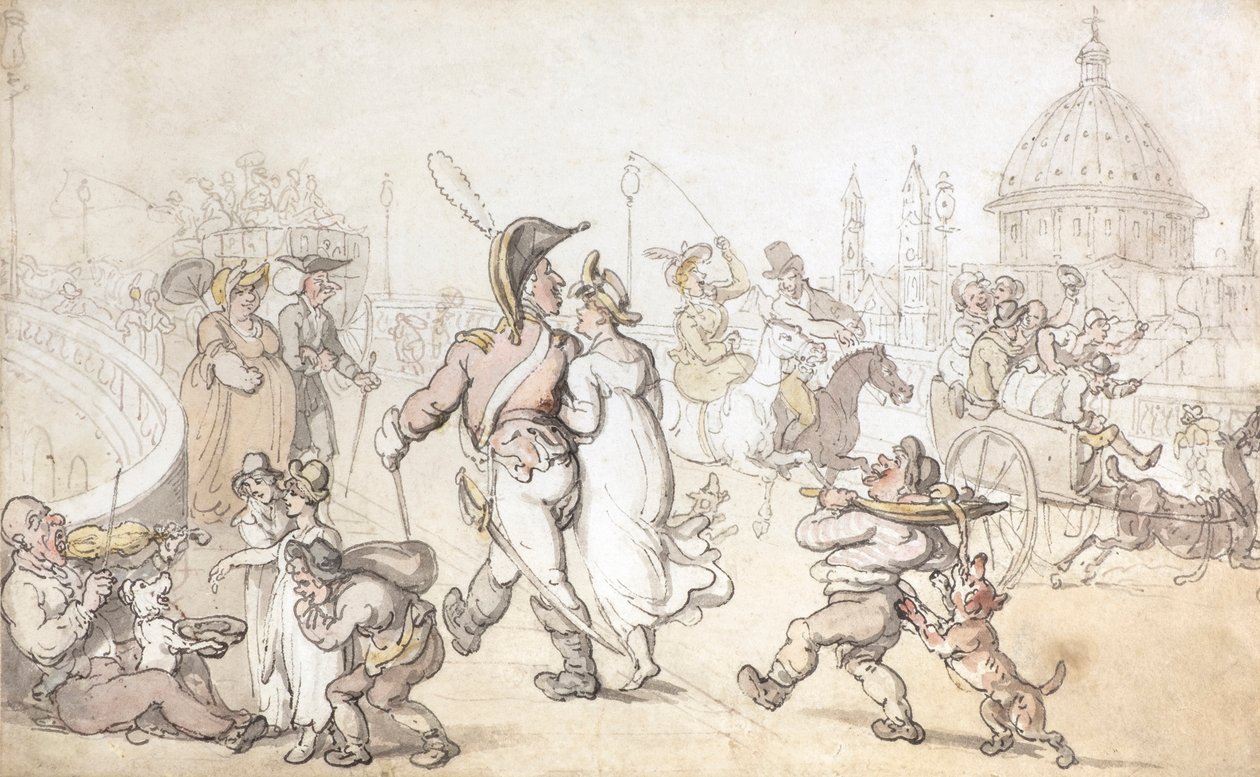 Ponte di Blackfriars da Thomas Rowlandson