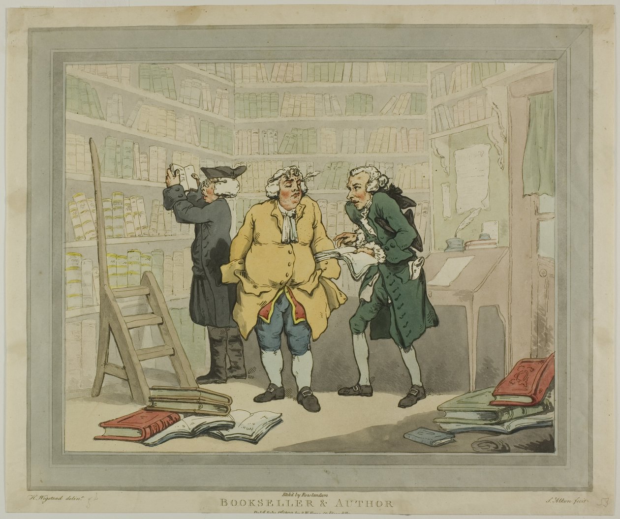 Libraio e autore da Thomas Rowlandson