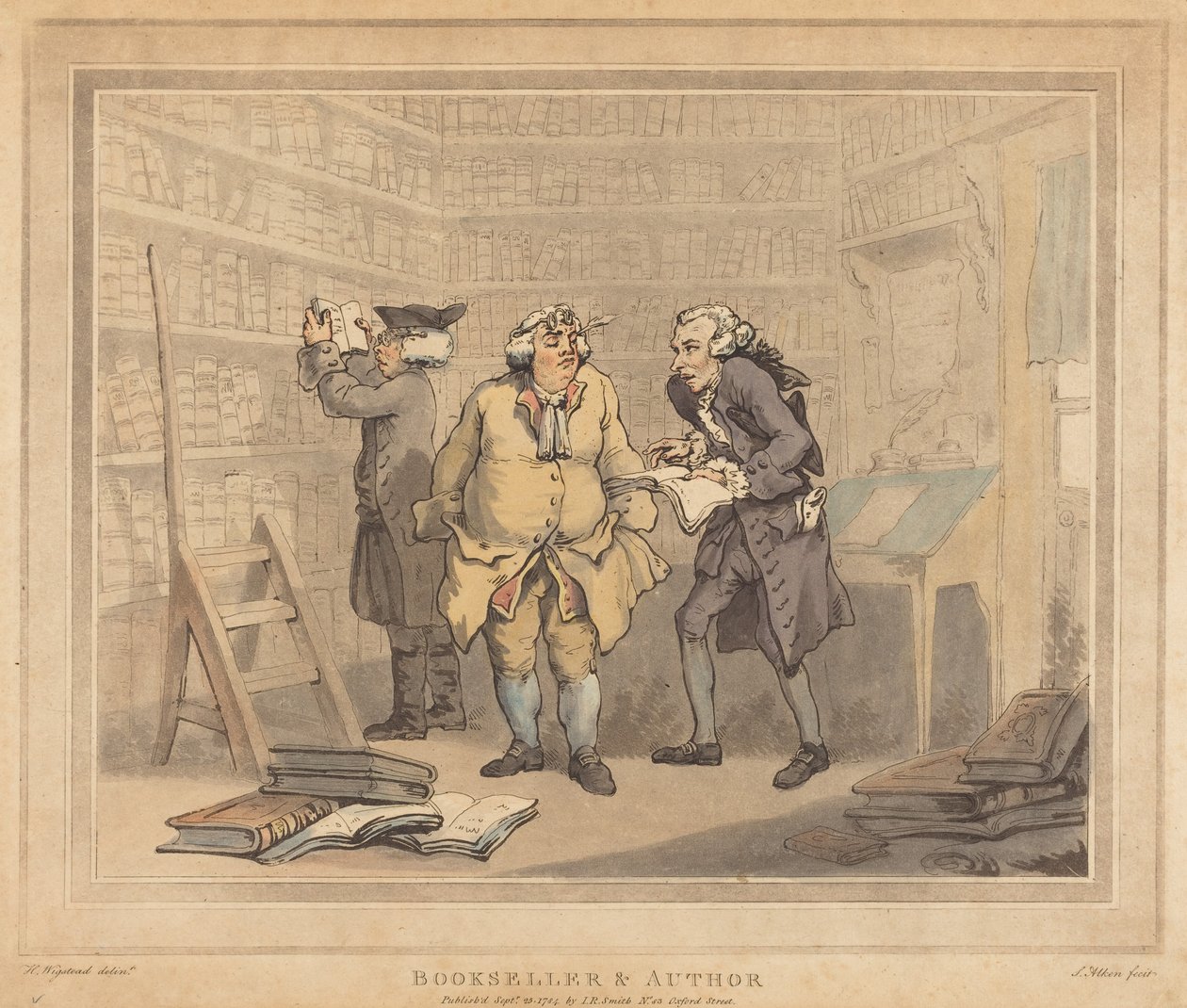 Libraio e autore da Thomas Rowlandson