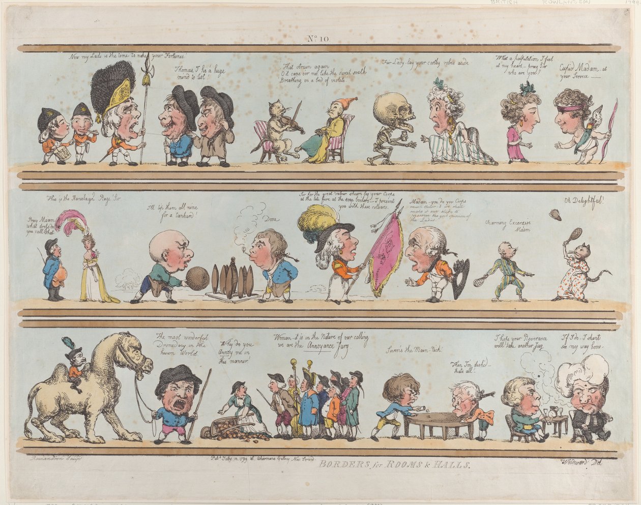 Bordi per stanze e saloni, Tavola 10 da Thomas Rowlandson