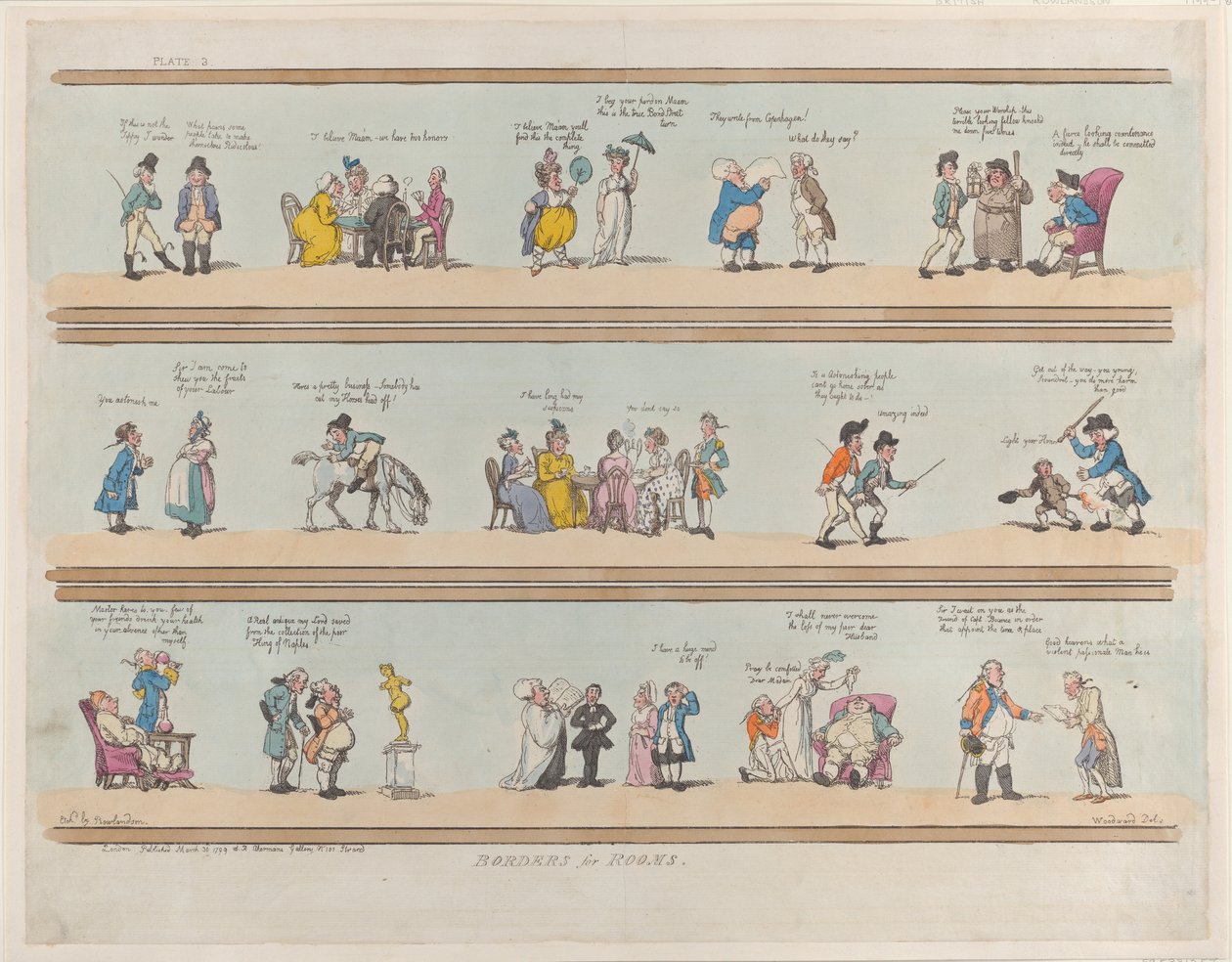 Bordi per stanze, Tavola 3 da Thomas Rowlandson