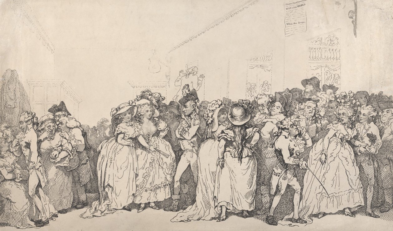 Lettini da ingresso Box da Thomas Rowlandson