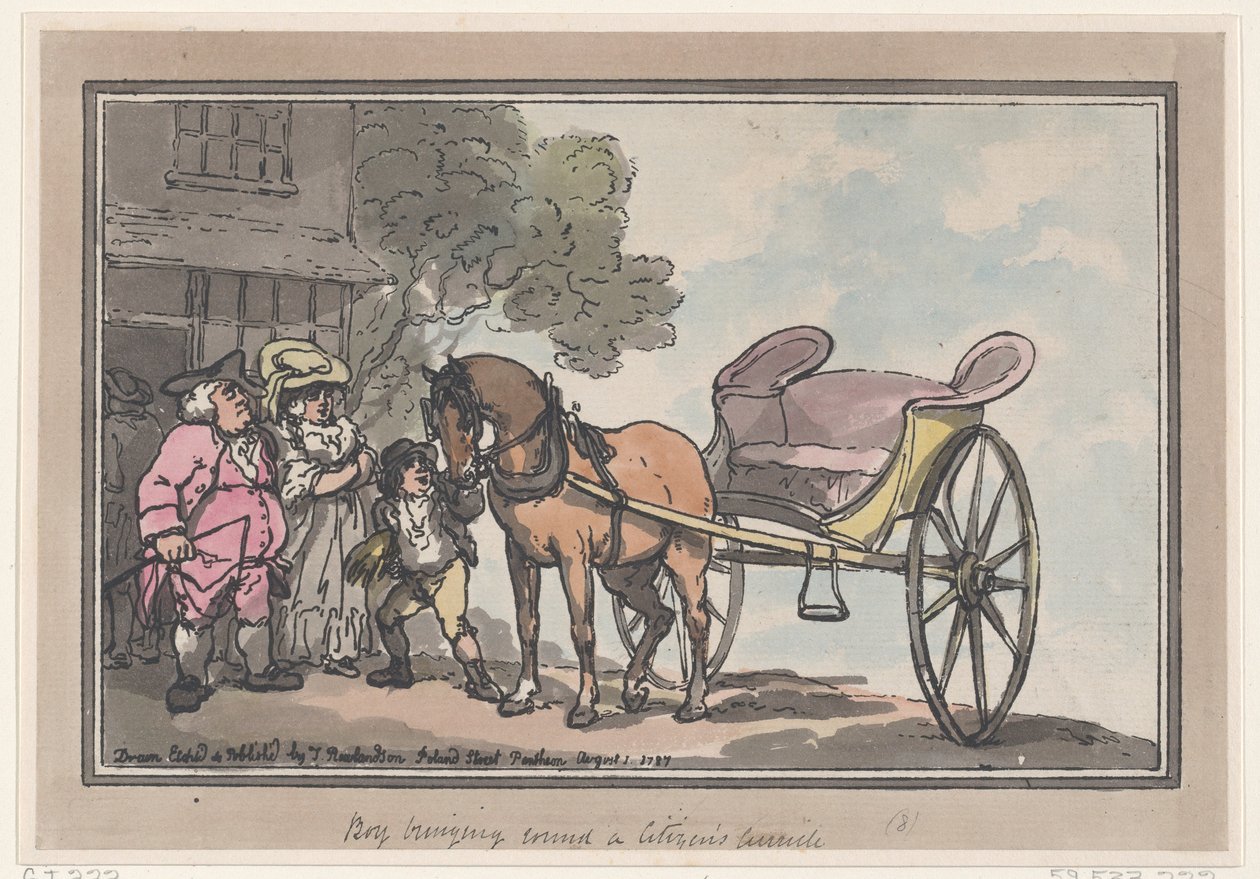 Ragazzo che Porta in Giro la Carrozza di un Cittadino da Thomas Rowlandson