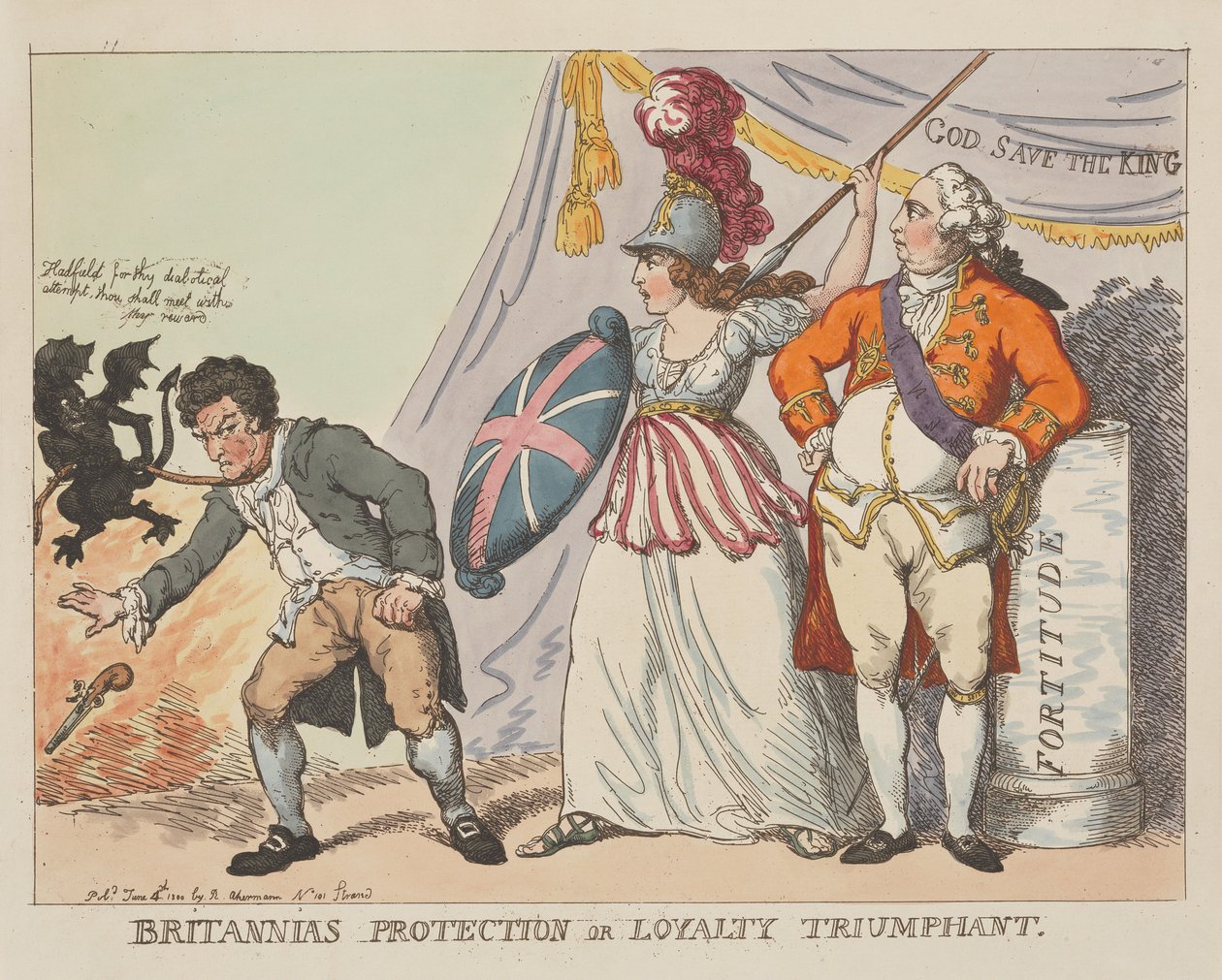 La protezione della Britannia, ovvero Il trionfo della lealtà da Thomas Rowlandson