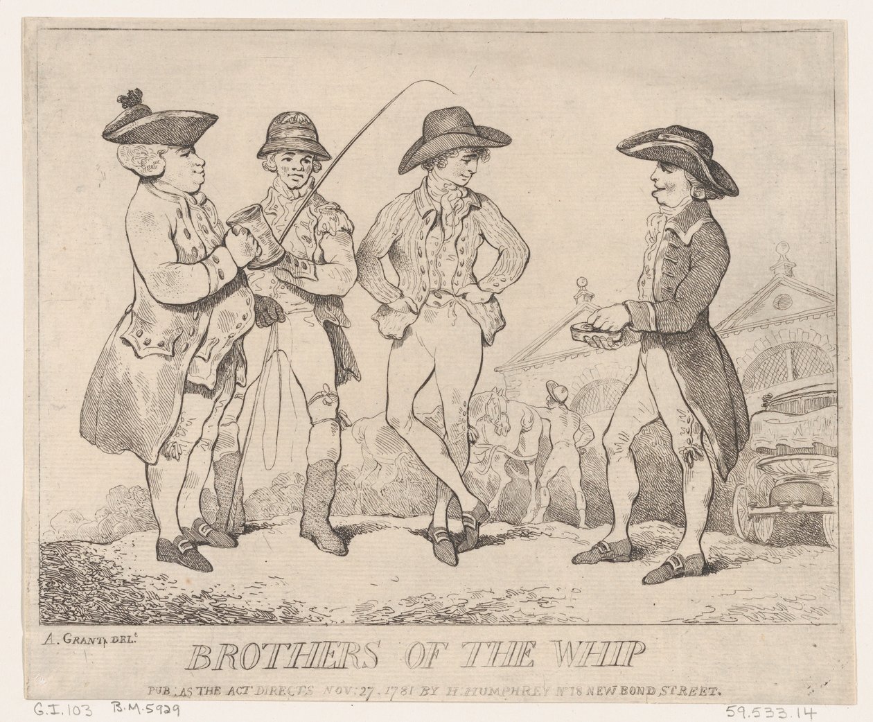 Fratelli della frusta, 27 novembre 1781 da Thomas Rowlandson