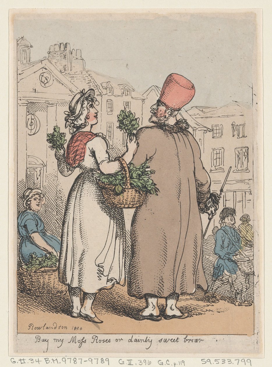 Compra le mie rose muschiate, o dolce briar da Thomas Rowlandson