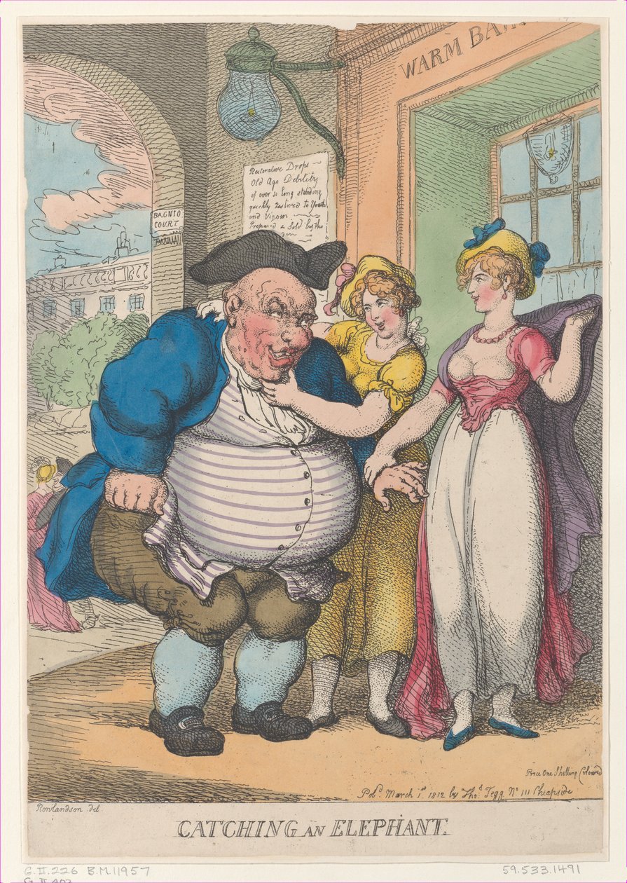 Catturare un elefante da Thomas Rowlandson