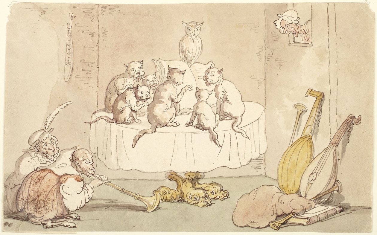 Gatti e scimmie da Thomas Rowlandson