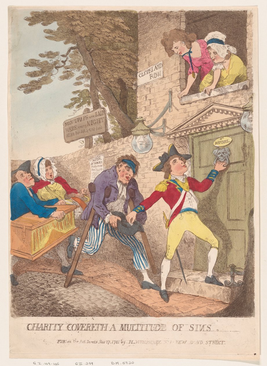 La carità copre una moltitudine di peccati, 27 novembre 1781 da Thomas Rowlandson