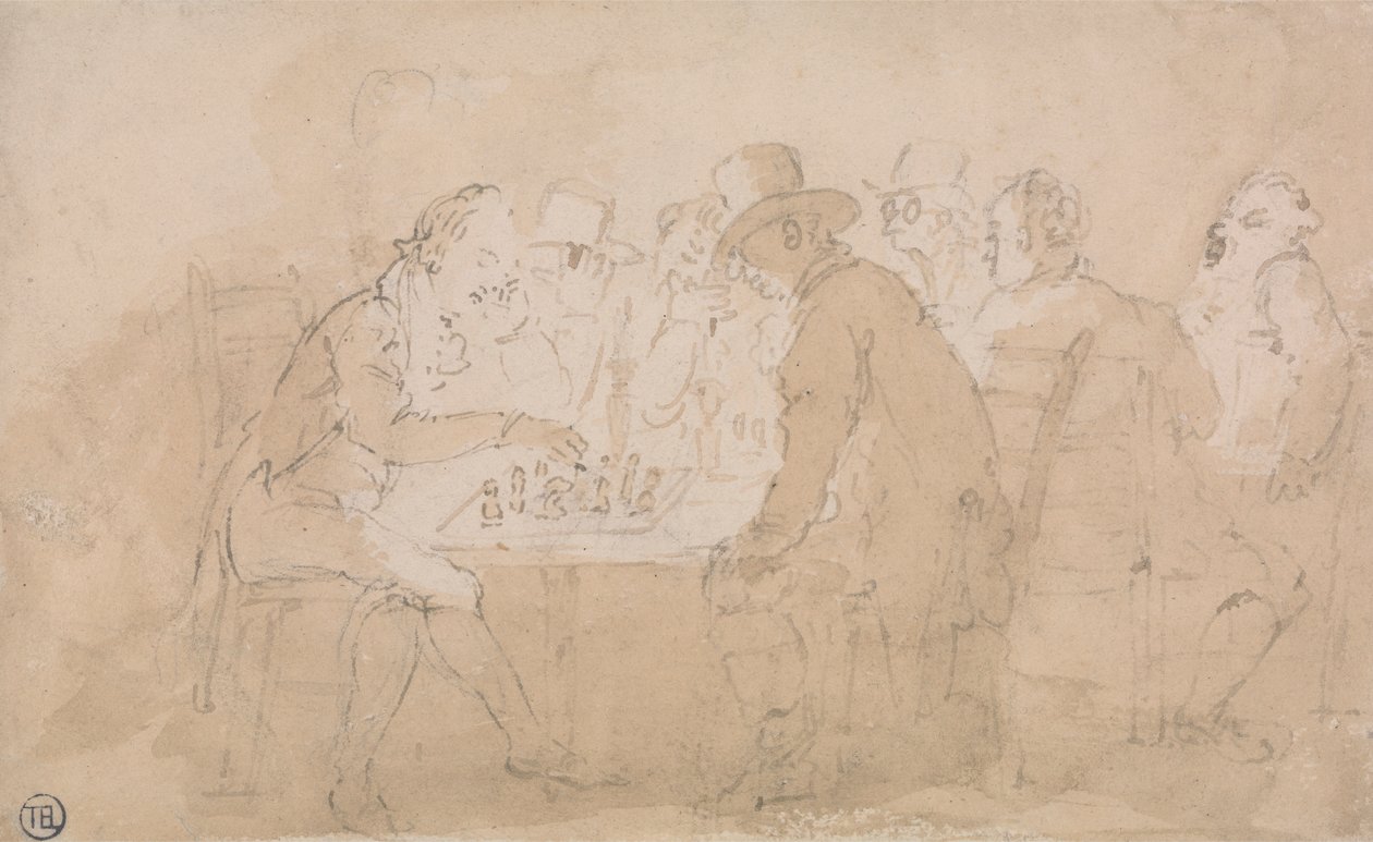 Giocatori di scacchi da Thomas Rowlandson