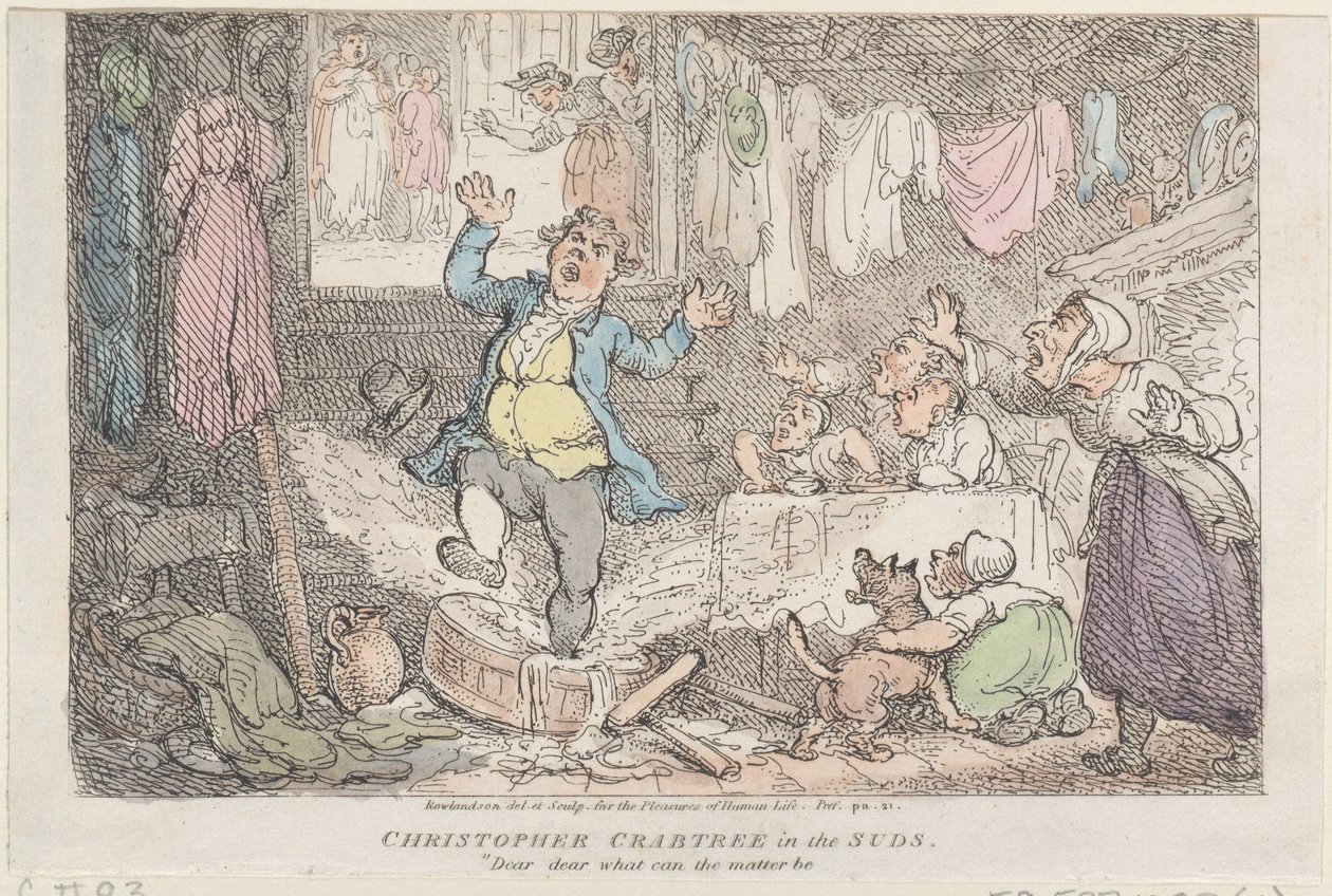 Christopher Crabtree nei guai: Caro, caro cosa può essere successo da Thomas Rowlandson