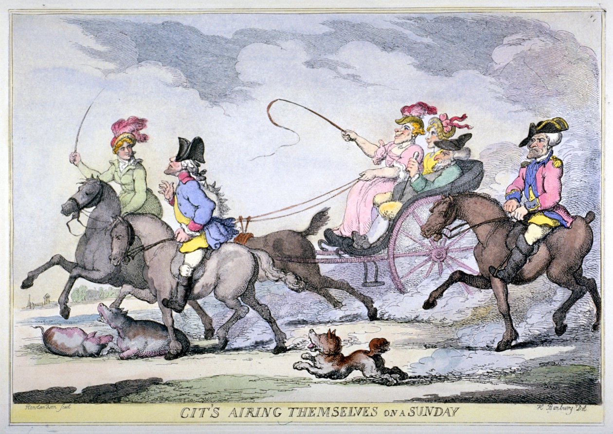 Cittadini che si rinfrescano di domenica, 1809 da Thomas Rowlandson