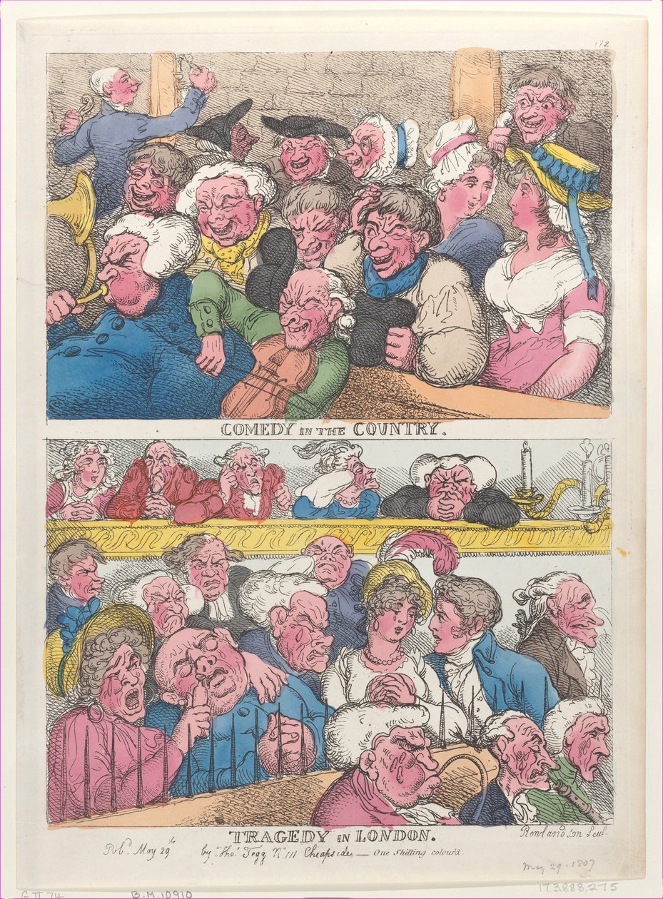 Commedia in campagna, tragedia a Londra, 29 maggio 1807 da Thomas Rowlandson
