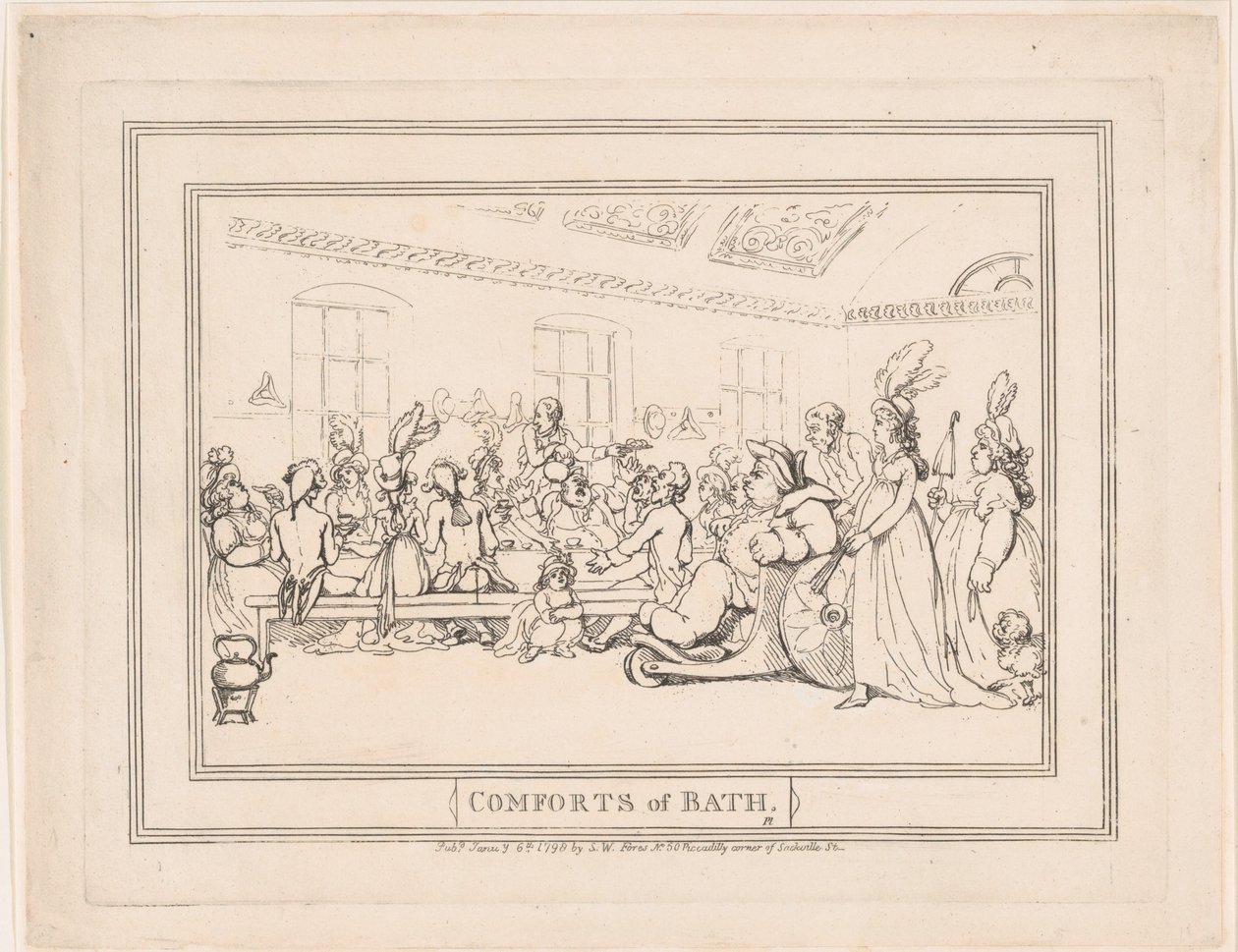 I piaceri del bagno, tavola 11 da Thomas Rowlandson