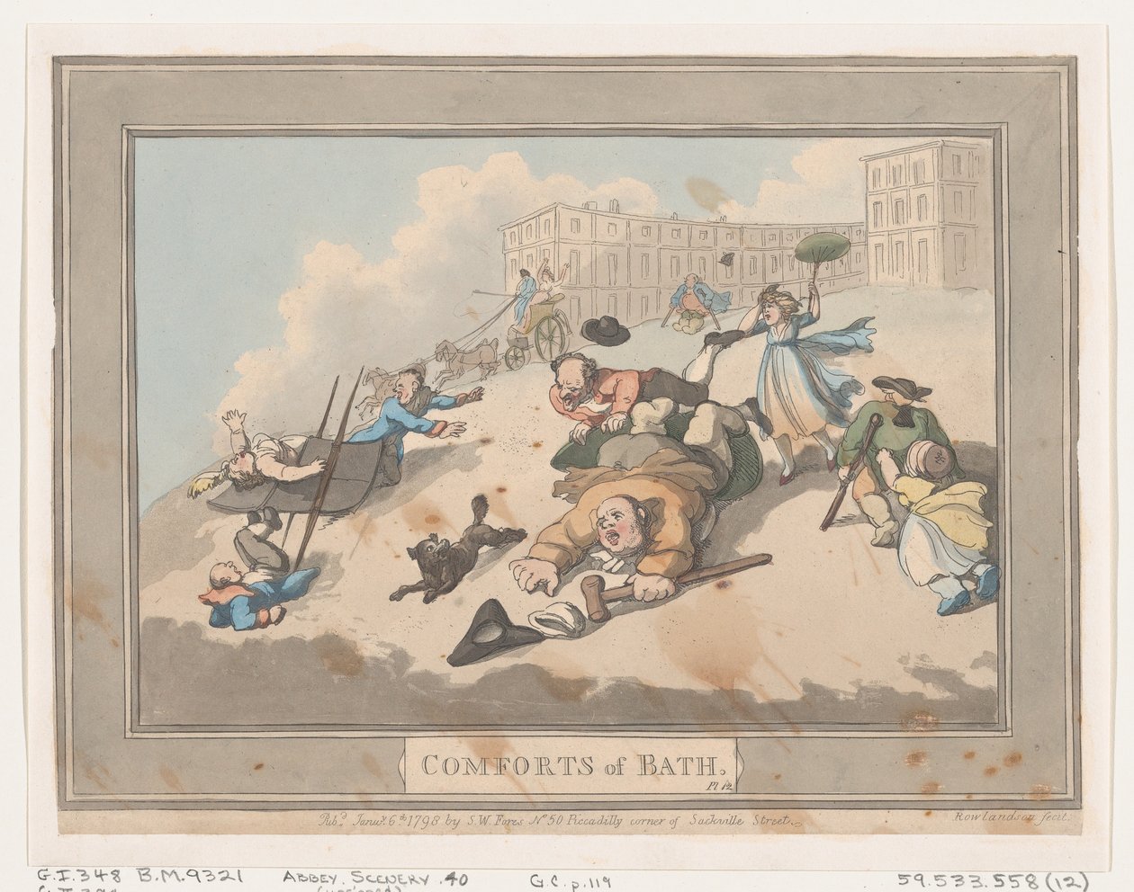 Comforts of Bath, Piatto 12, 6 gennaio 1798 da Thomas Rowlandson