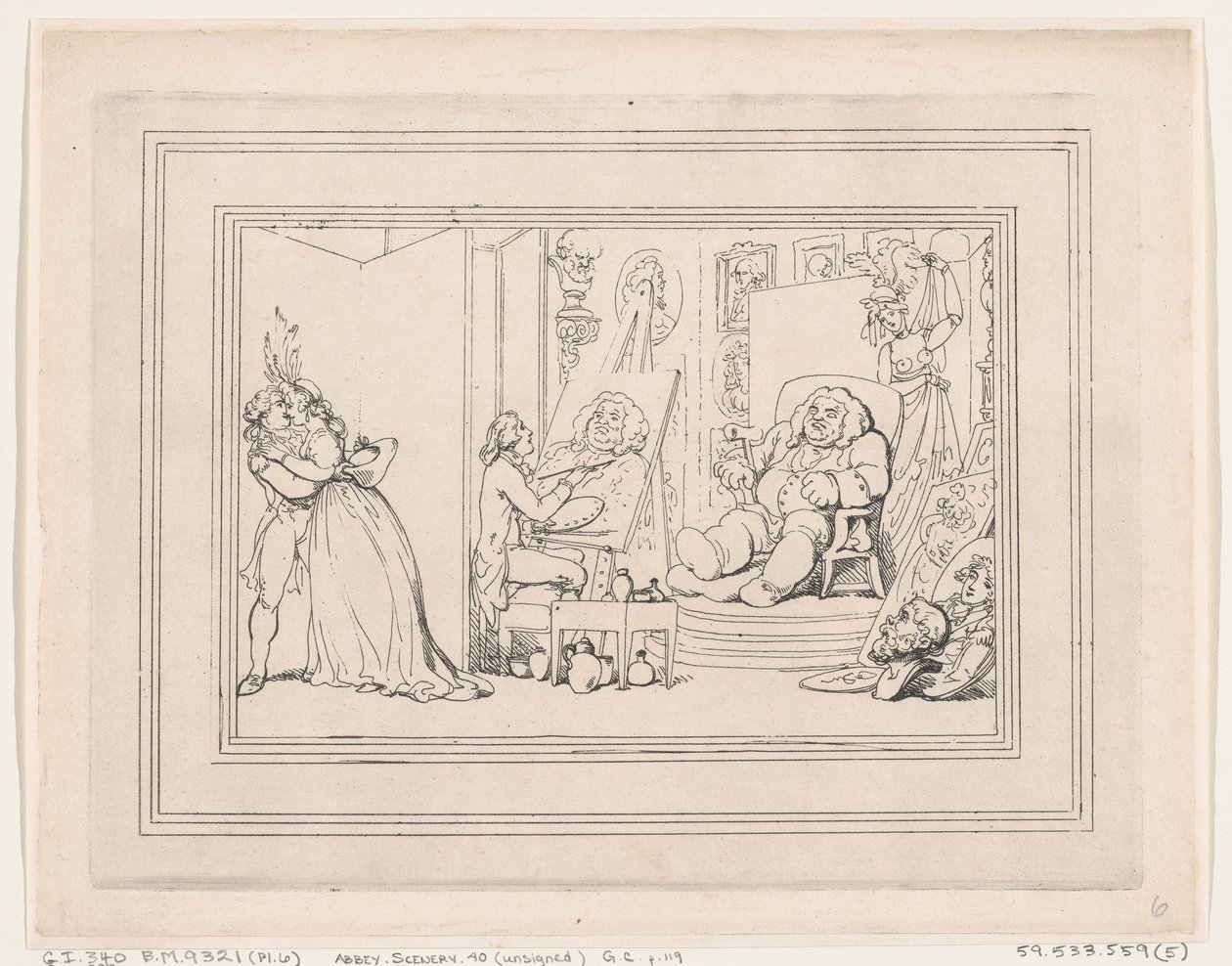 Comforts of Bath, Tavola 6, 6 gennaio 1798 da Thomas Rowlandson