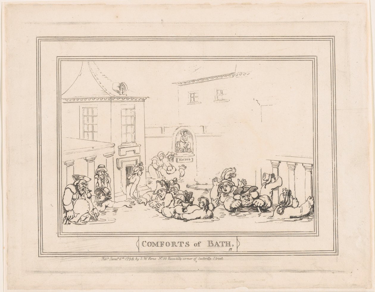 I piaceri del bagno, tavola 7 da Thomas Rowlandson