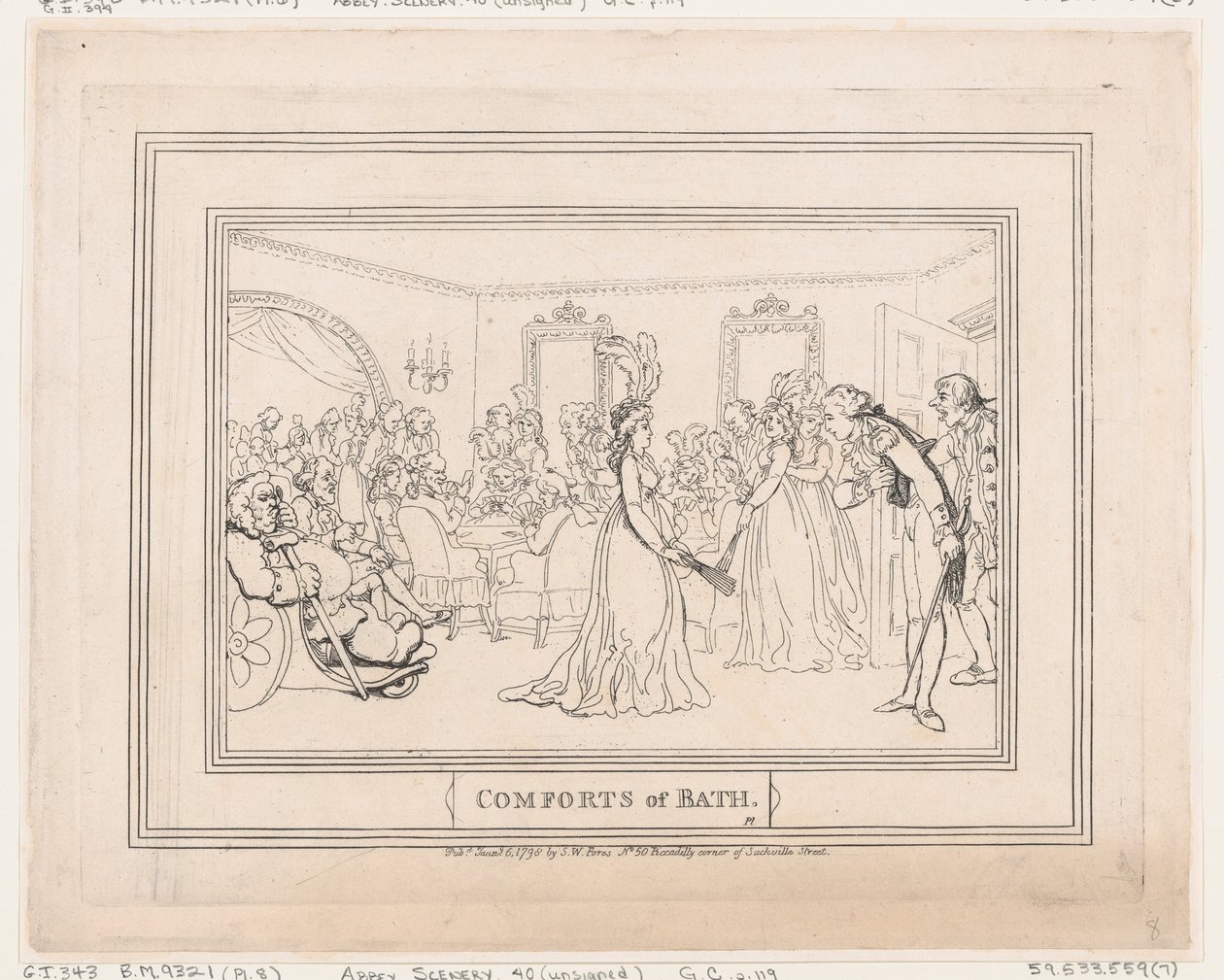 Comforts of Bath, Tavola 8 da Thomas Rowlandson