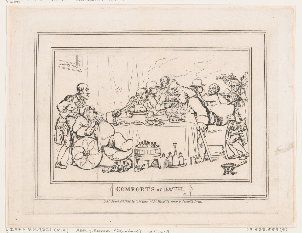 I piaceri del bagno, tavola 9 da Thomas Rowlandson