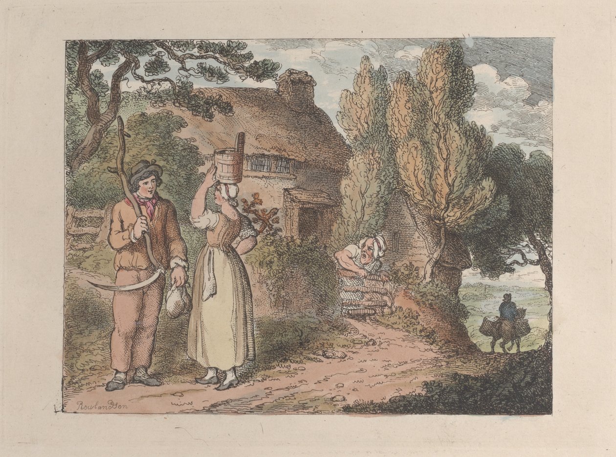 Cornovaglia, un supervisore, da Vedute in Cornovaglia da Thomas Rowlandson