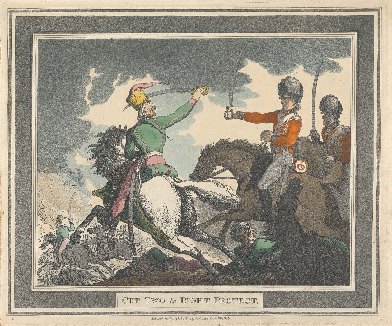 Taglio due e protezione a destra da Thomas Rowlandson
