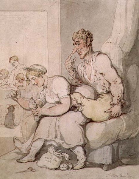 Rammendare il calzino da Thomas Rowlandson
