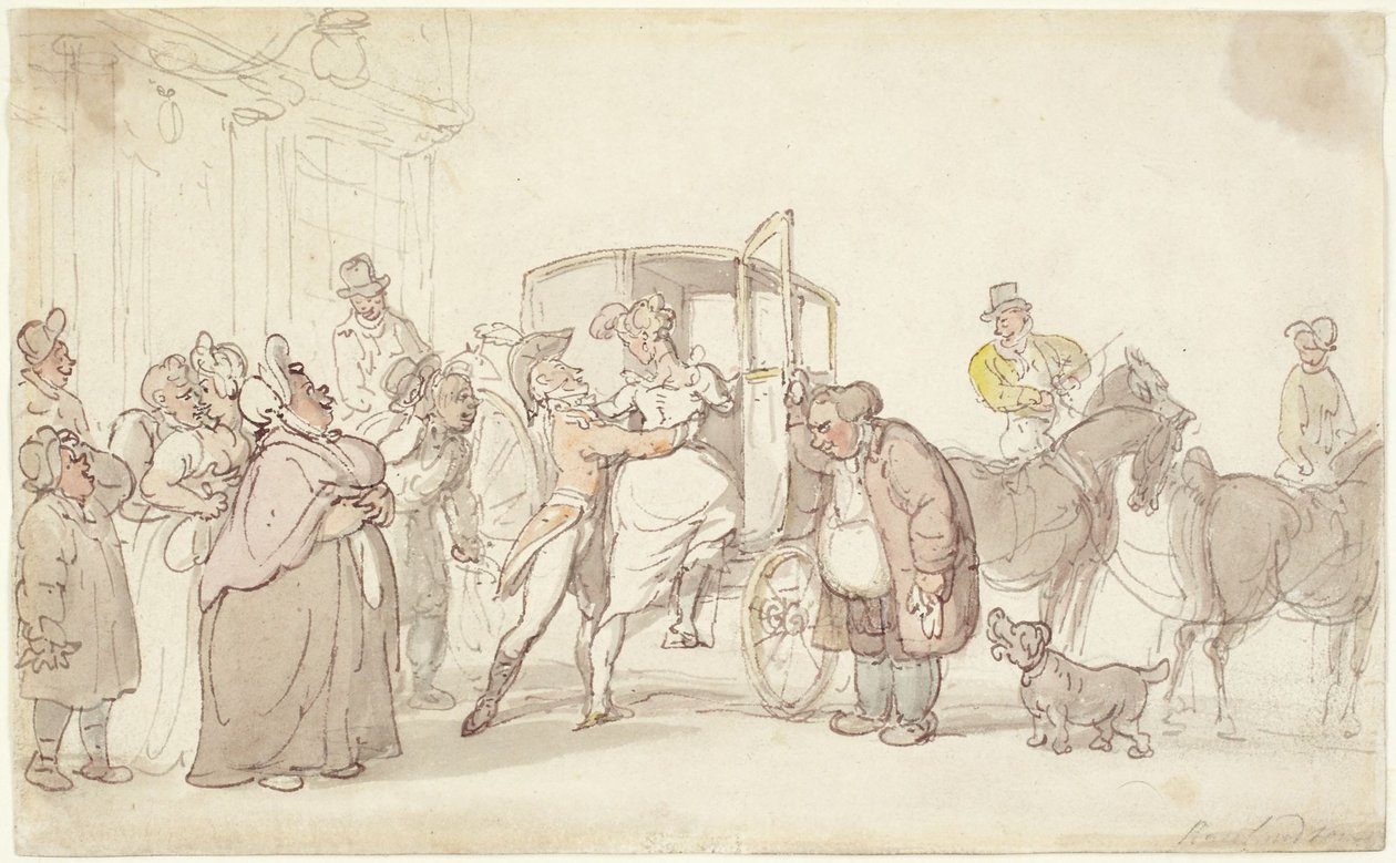 Scena di partenza da Thomas Rowlandson