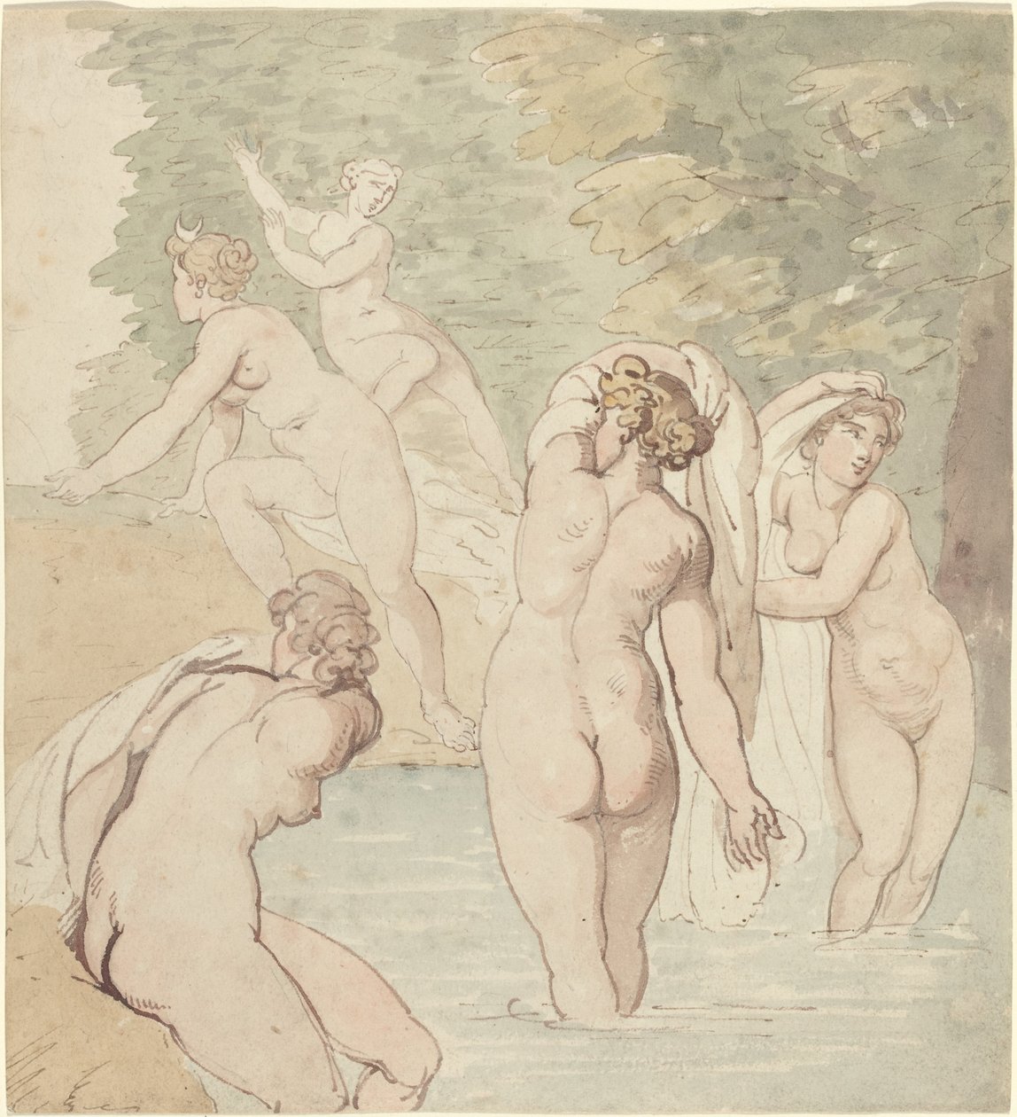 Diana e le sue Ninfe che si Bagnano da Thomas Rowlandson