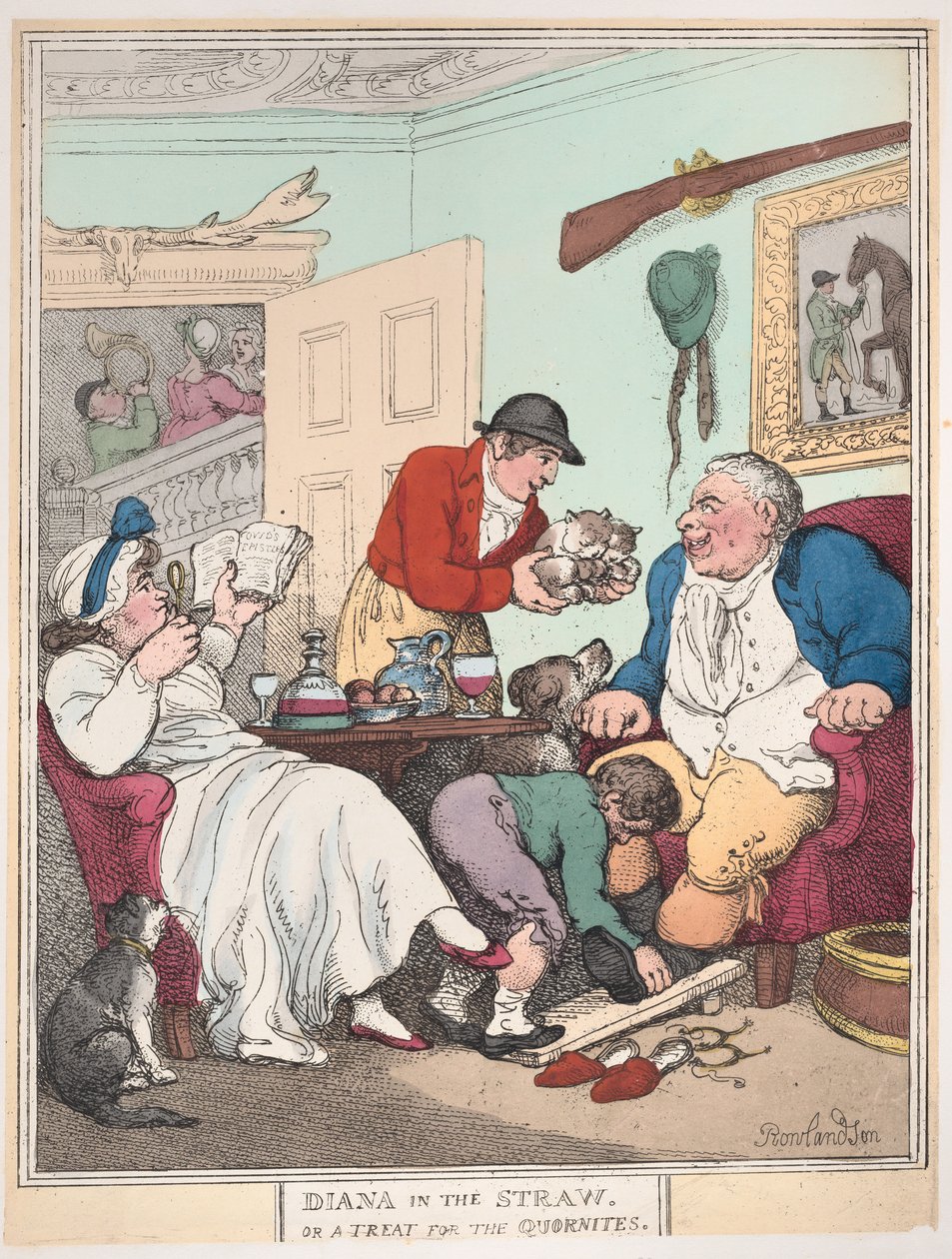 Diana nella paglia, o Un trattamento per i Quorniti da Thomas Rowlandson