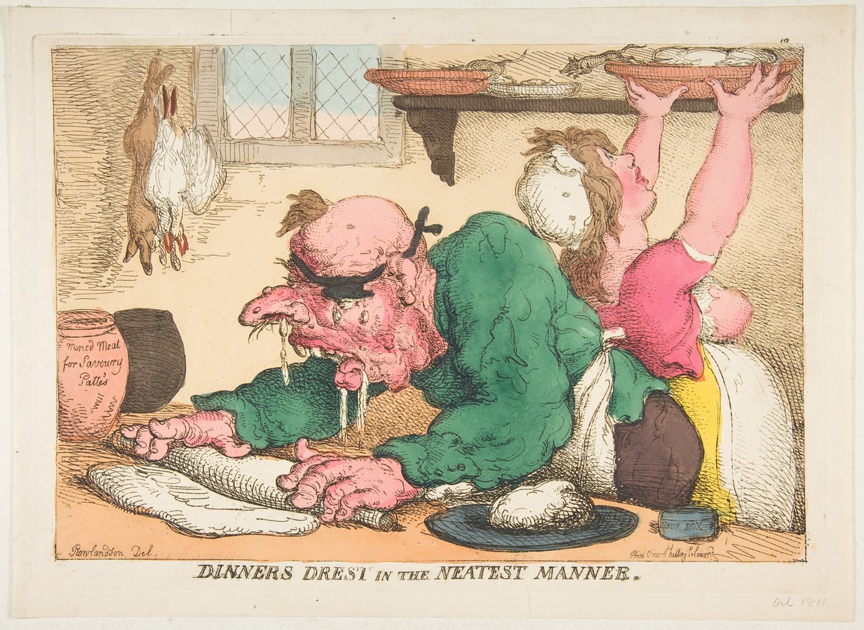 Cene preparate nel modo più ordinato da Thomas Rowlandson
