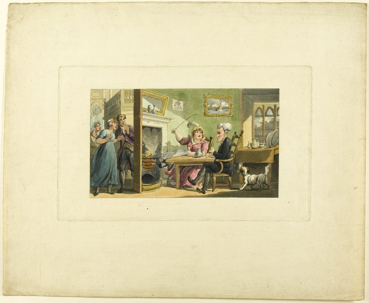 Il dottor Syntax tornato dal suo tour, da Il tour del dottor Syntax da Thomas Rowlandson