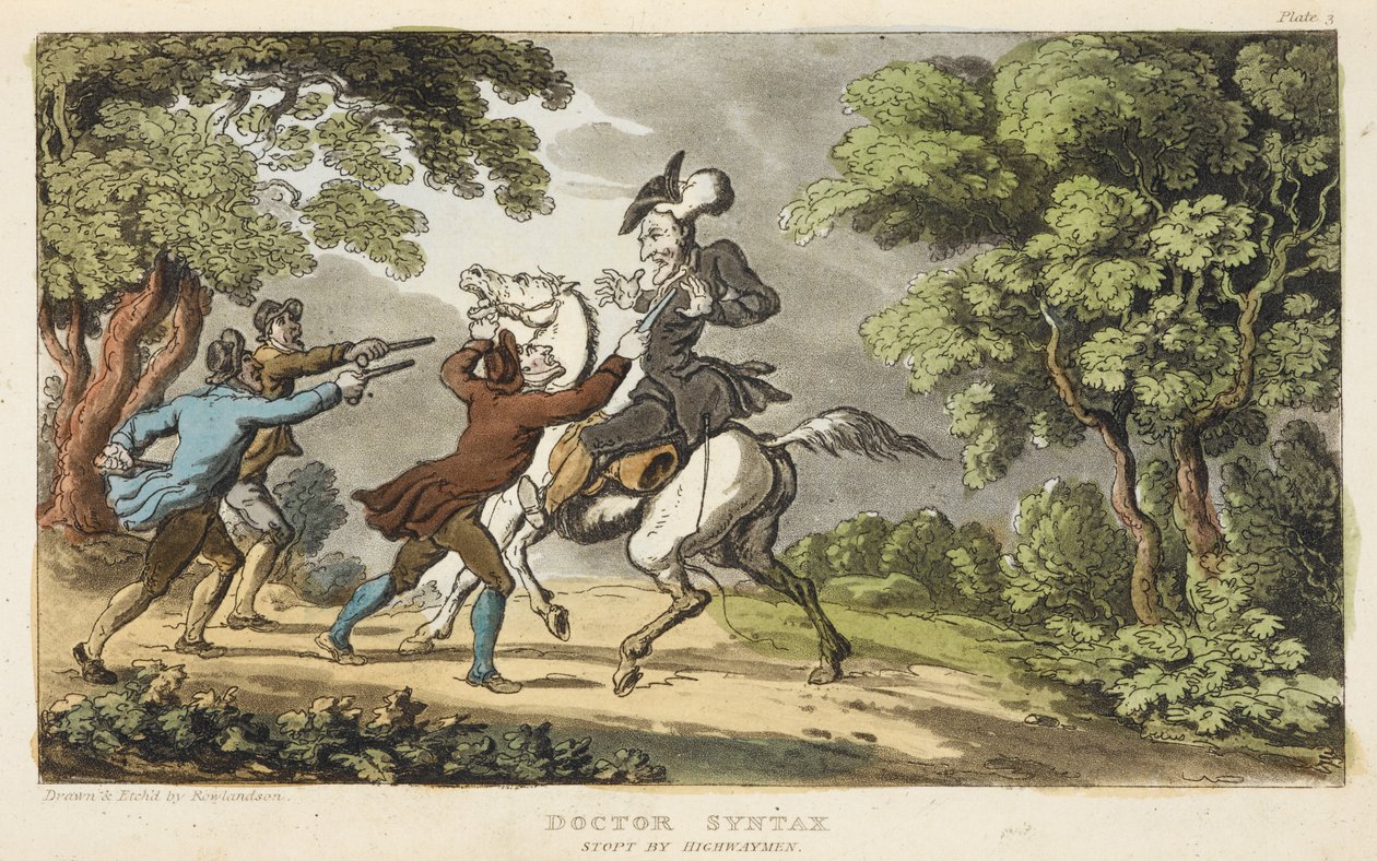 Dottor Syntax e i banditi da Thomas Rowlandson