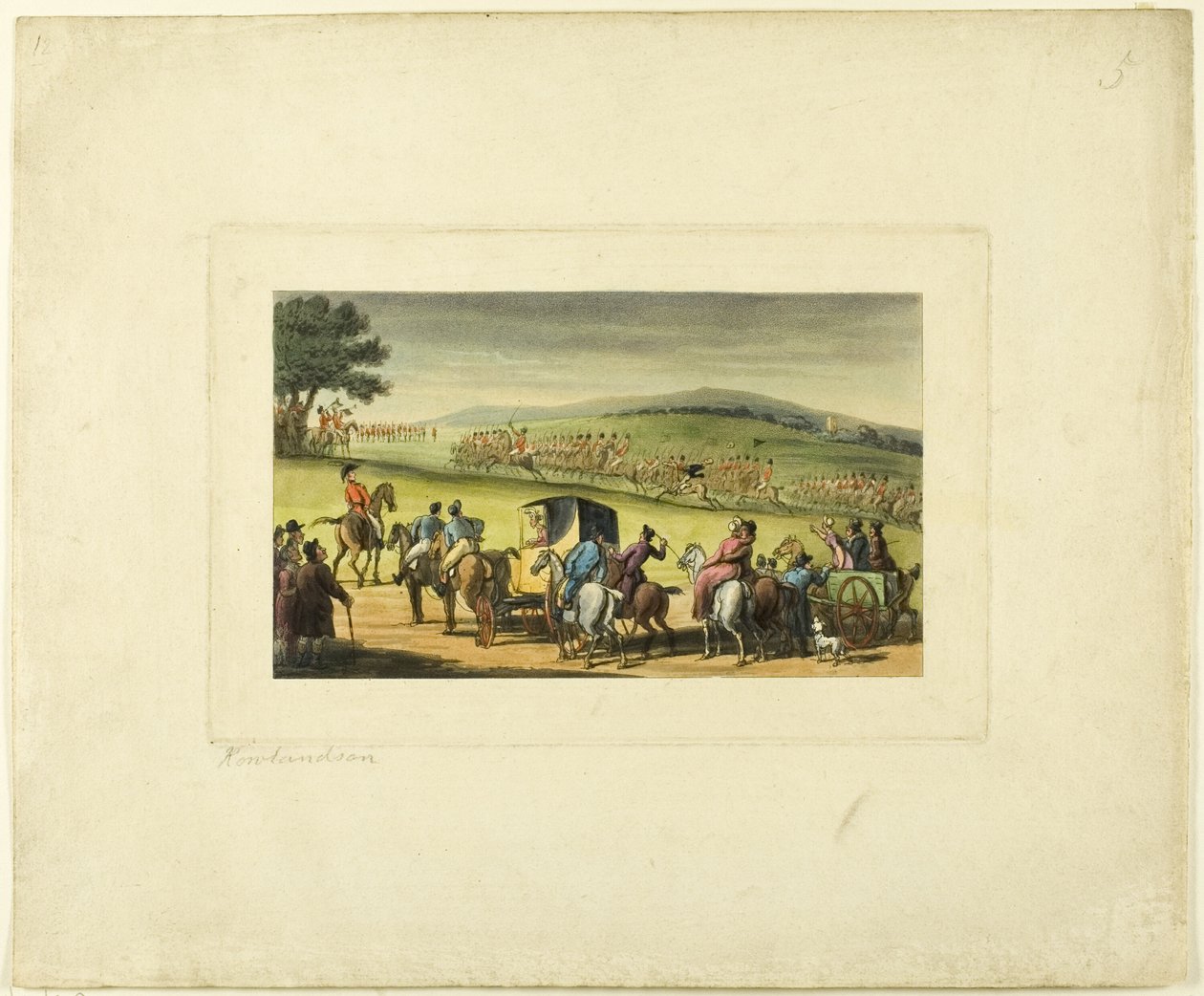 Il dottor Syntax a una rassegna, dal Tour del dottor Syntax da Thomas Rowlandson