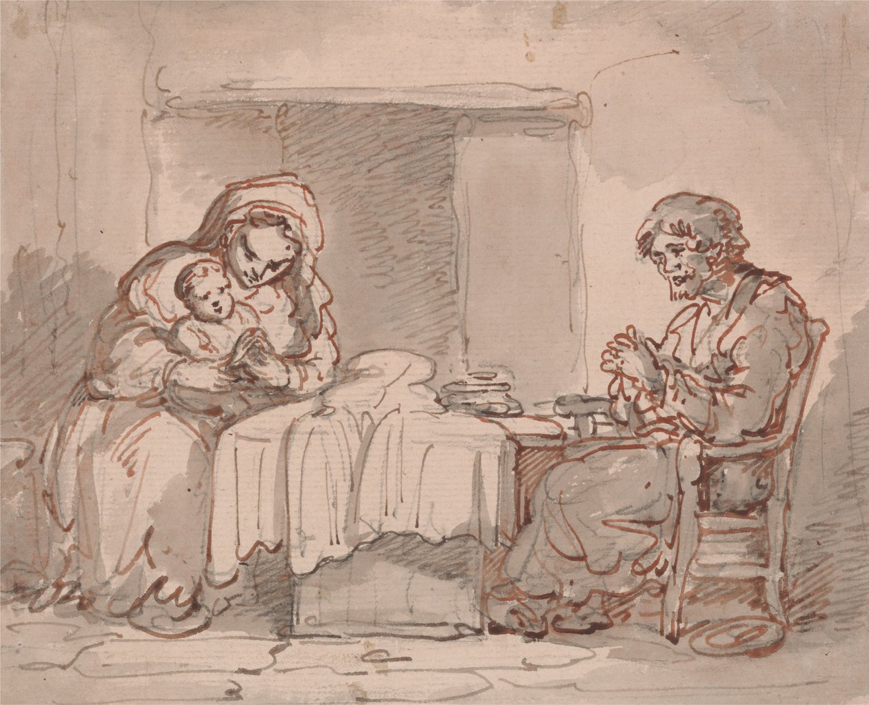Interni domestici da Thomas Rowlandson