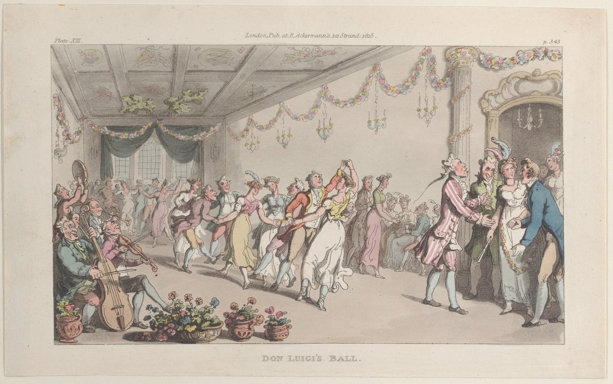 Il ballo di Don Luigi, da Napoli e la Campagna Felice: in una serie di lettere da Thomas Rowlandson