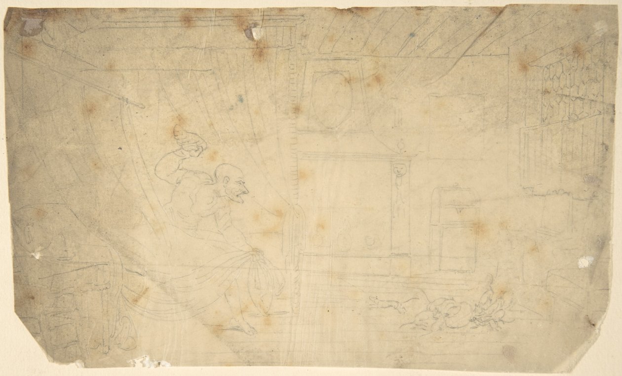 Il dottor Syntax perde la parrucca da Thomas Rowlandson
