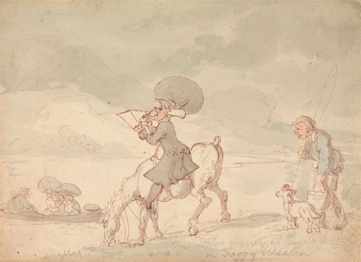 Il dottor Syntax mentre disegna il lago da Thomas Rowlandson